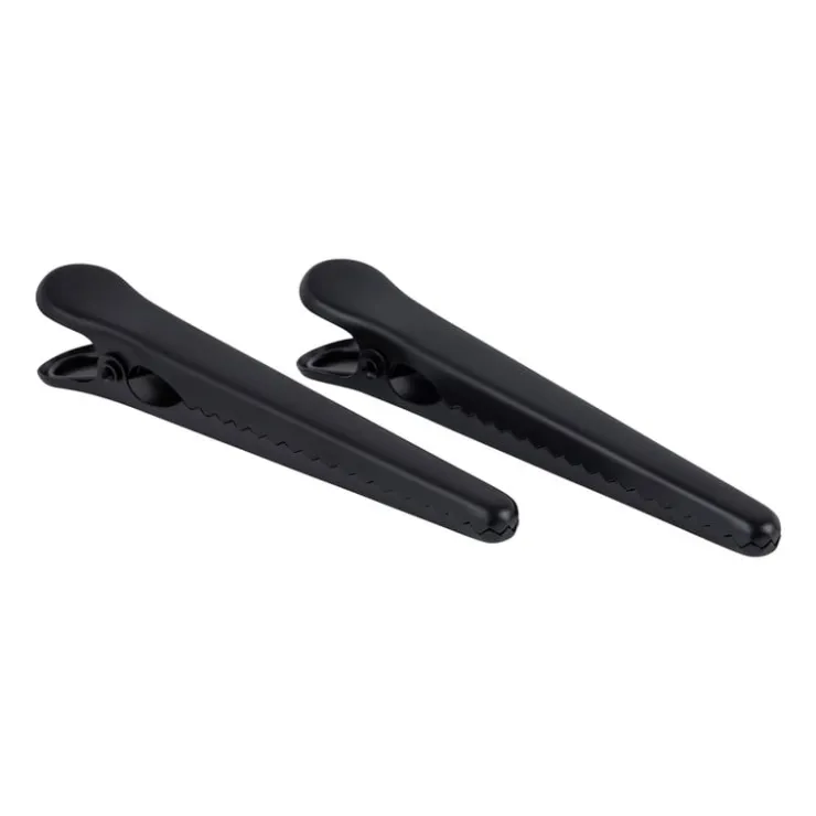 Xenos Vershoudclips zwart - 12 cm - set van 2- Keukengerei