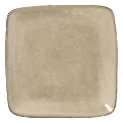 Xenos Vierkant bord Toscane - beige - 20x20 cm- Borden