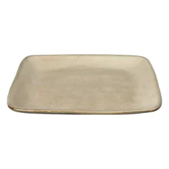 Xenos Vierkant bord Toscane - beige - 20x20 cm- Borden