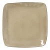 Xenos Vierkant bord Toscane - beige - 25x25 cm- Borden