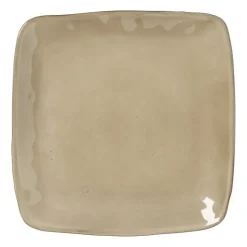 Xenos Vierkant bord Toscane - beige - 25x25 cm- Borden