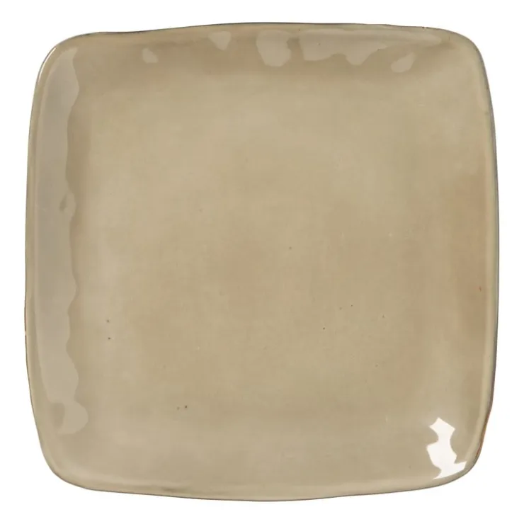 Xenos Vierkant bord Toscane - beige - 25x25 cm- Borden