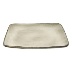 Xenos Vierkant bord Toscane - grijs - 20x20 cm- Borden