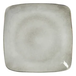 Xenos Vierkant bord Toscane - grijs - 25x25 cm- Borden