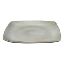 Xenos Vierkant bord Toscane - grijs - 25x25 cm- Borden