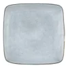 Xenos Vierkant bord Toscane - lichtblauw - 25x25 cm- Borden