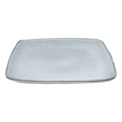 Xenos Vierkant bord Toscane - lichtblauw - 25x25 cm- Borden
