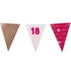 Xenos Vlaggenlijn 18 jaar - roze - 10 meter- Vlaggenlijnen|Verjaardagen