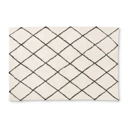 Xenos Vloerkleed berber - naturel/zwart - 160x230 cm- Vloerkleden
