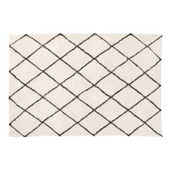 Xenos Vloerkleed berber - naturel/zwart - 120x180 cm- Vloerkleden
