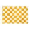 Xenos Vloerkleed checks - geel/wit - 60x90 cm- Vloerkleden
