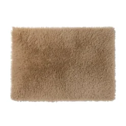 Xenos Vloerkleed fluffy - bruin - 60x90 cm- Vloerkleden
