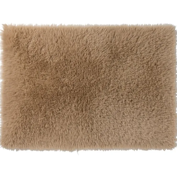 Xenos Vloerkleed fluffy - bruin -150x230 cm- Kerstcadeaus|Vloerkleden