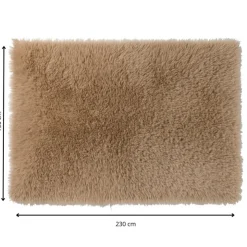 Xenos Vloerkleed fluffy - bruin -150x230 cm- Kerstcadeaus|Vloerkleden