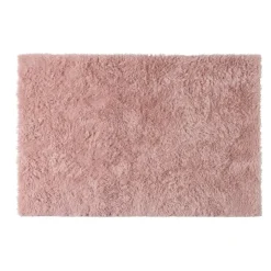Xenos Vloerkleed fluffy - roze - 120x180 cm- Vloerkleden