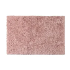Xenos Vloerkleed fluffy - roze - 60x90 cm- Vloerkleden