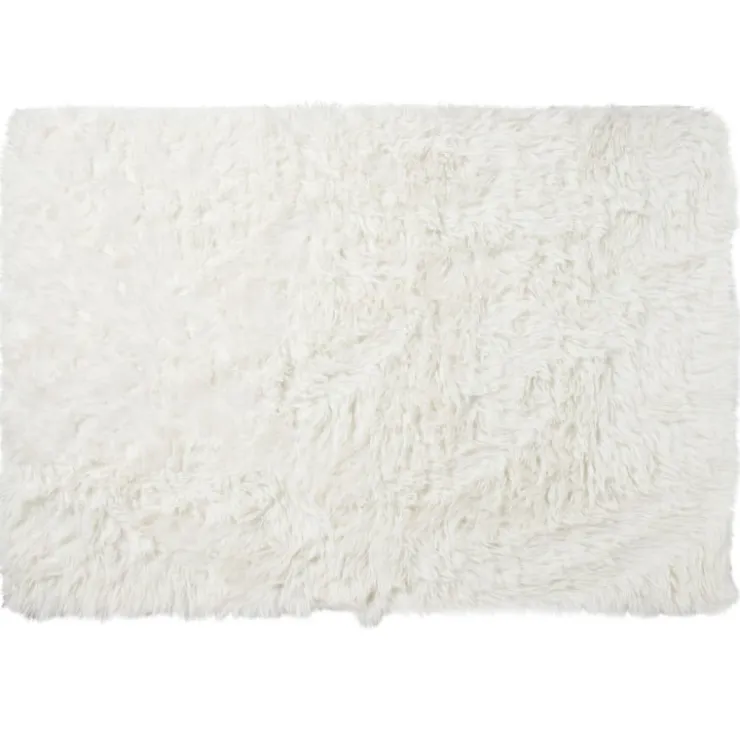 Xenos Vloerkleed fluffy - wit - 150x230 cm- Vloerkleden