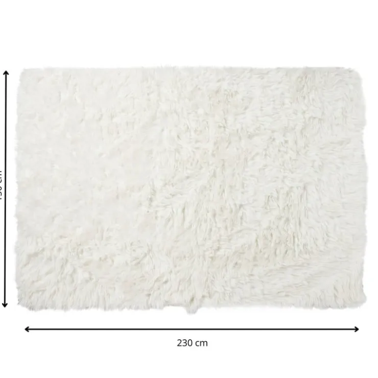 Xenos Vloerkleed fluffy - wit - 150x230 cm- Vloerkleden