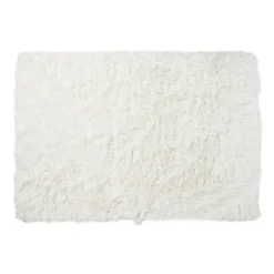 Xenos Vloerkleed fluffy - wit - 120x180 cm- Vloerkleden