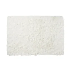 Xenos Vloerkleed fluffy - wit - 60x90 cm- Vloerkleden