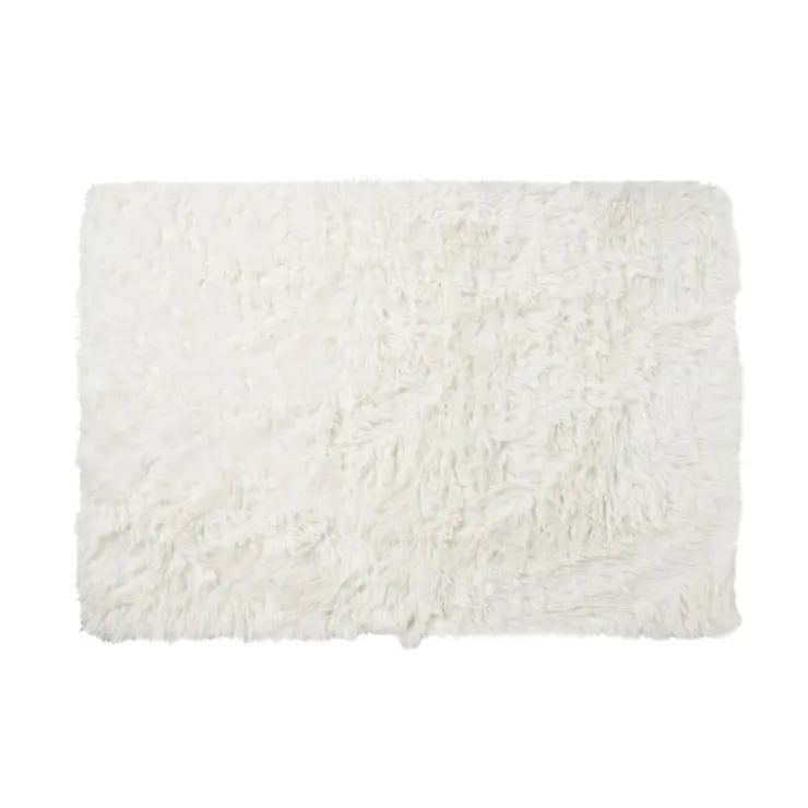 Xenos Vloerkleed fluffy - wit - 60x90 cm- Vloerkleden