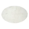 Xenos Vloerkleed fluffy ovaal - wit - 120x180 cm- Vloerkleden
