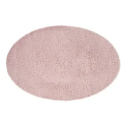 Xenos Vloerkleed fluffy ovaal - roze - 120x180 cm- Vloerkleden