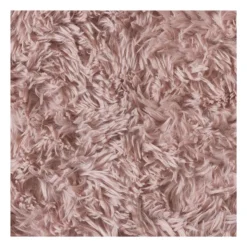 Xenos Vloerkleed fluffy rond - roze - ø120 cm- Vloerkleden