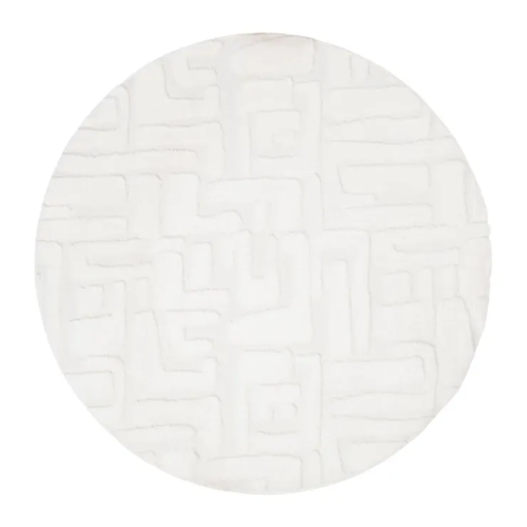 Xenos Vloerkleed native - wit - ø120 cm- Vloerkleden