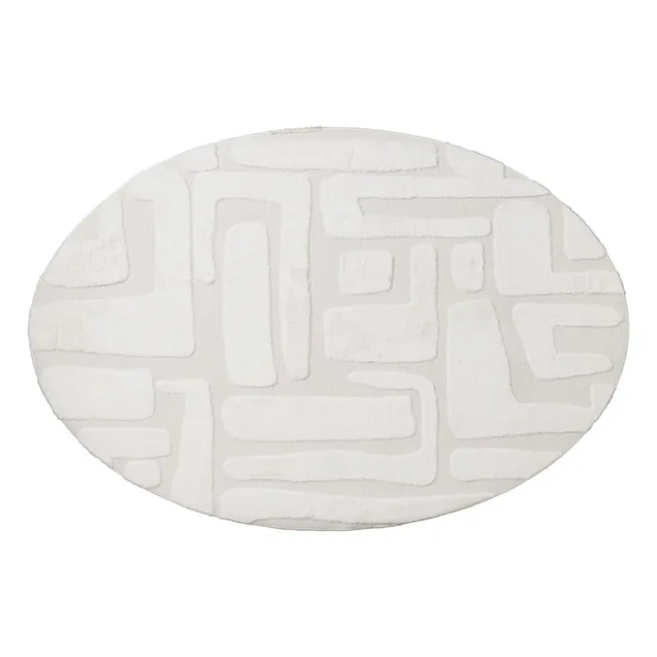 Xenos Vloerkleed native ovaal - wit - 120x180 cm- Vloerkleden