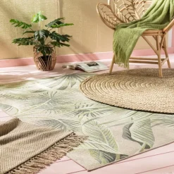 Xenos Vloerkleed naturel - Ø150 cm- Vloerkleden