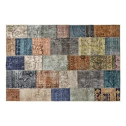 Xenos Vloerkleed patchwork - multikleur - 120x180 cm- Vloerkleden
