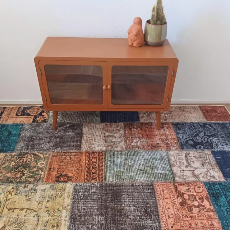 Xenos Vloerkleed patchwork - multikleur - 120x180 cm- Vloerkleden