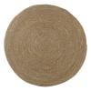 Xenos Vloerkleed riet - bruin - ø120 cm- Vloerkleden
