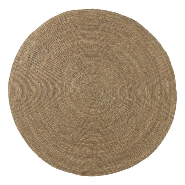 Xenos Vloerkleed riet - bruin - ø120 cm- Vloerkleden