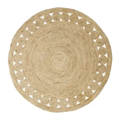 Xenos Vloerkleed riet - rond - ⌀120 cm- Kerstcadeaus|Vloerkleden