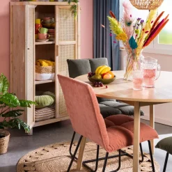 Xenos Vloerkleed riet - rond - ⌀120 cm- Kerstcadeaus|Vloerkleden