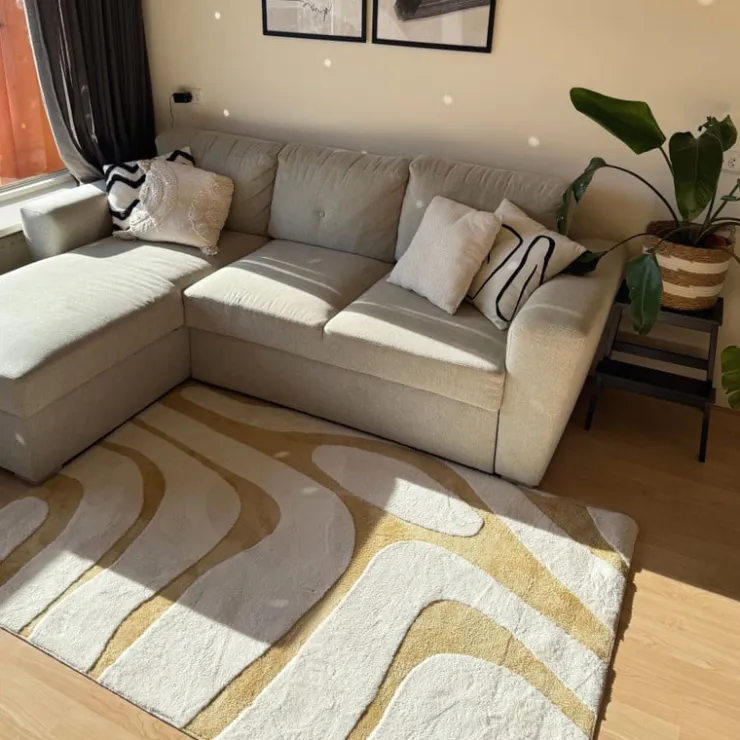 Xenos Vloerkleed sherpa - beige - 120x180 cm- Vloerkleden