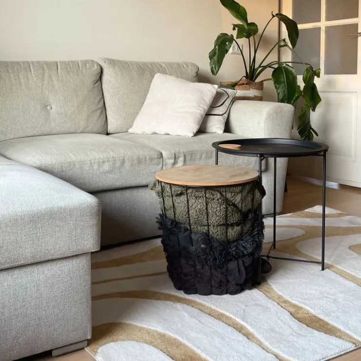 Xenos Vloerkleed sherpa - beige - 120x180 cm- Vloerkleden