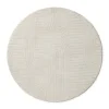 Xenos Vloerkleed wave - wit - ø120 cm- Vloerkleden