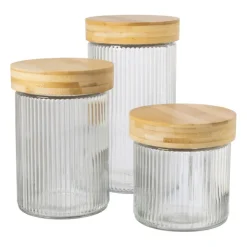 Xenos Voorraadpot met bamboe deksel - 750 ml- Voorraadpotten