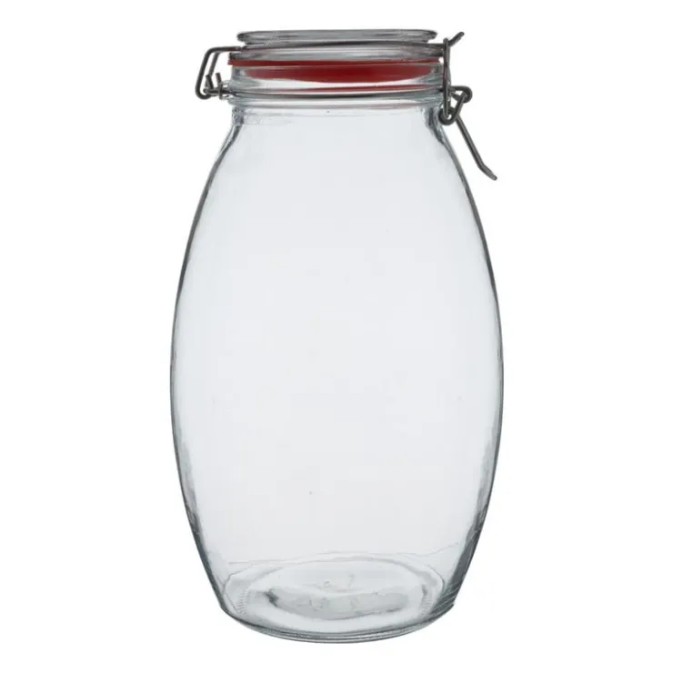 Xenos Voorraadpot met klemdeksel - rond - 1.5 liter- Voorraadpotten