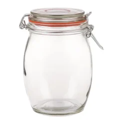 Xenos Voorraadpot met klemdeksel - rond - 1 liter- Voorraadpotten