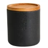 Xenos Voorraadpot nature - antraciet - ø10x11 cm- Badkamer Accessoires