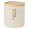 Xenos Voorraadpot sand - beige - ø9.8x11 cm- Badkamer Accessoires
