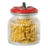 Xenos Voorraadpot tomaat - transparant/rood - 900 ml- Voorraadpotten