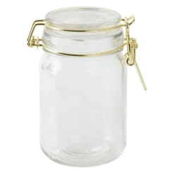 Xenos Voorraadpotje - goudkleurig - 230 ml- Voorraadpotten