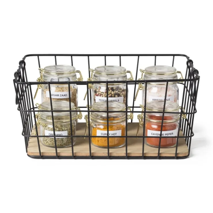 Xenos Voorraadpotje - goudkleurig - 70 ml- Voorraadpotten