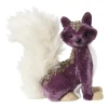 Xenos Vosje - paars - 10x23x19 cm- Kerstfiguren