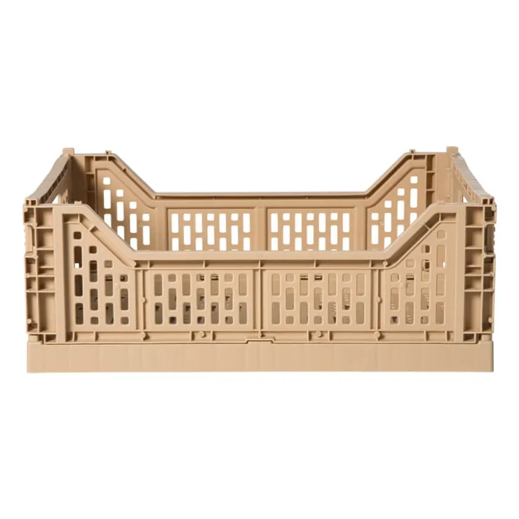 Xenos Vouwkrat groot - beige - 14.5x40x30 cm- Kratjes